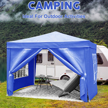 Load image into Gallery viewer, 10'X10' Folding Canopy With 4 Removable Sidewalls Outdoor Event Shelter UPF 50+ Gazebo Portable Tents For Parties Beach Camping Wedding Ez Pop Up Canopy 4 Pieces Weight Bag + Carry Bag
