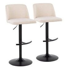 Load image into Gallery viewer, Toriano - Contemporary Adjustable Bar Stool With Rounded T Footrest (Set of 2)
