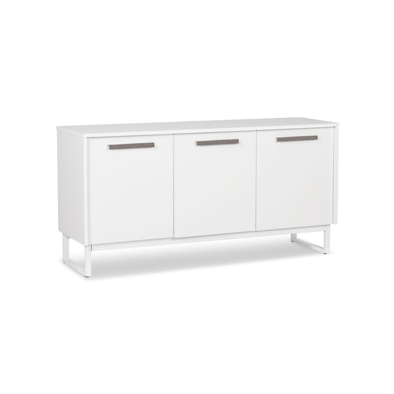 59" Accent Cabinet With Six Shelves - White