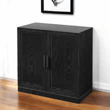 Load image into Gallery viewer, 31" Texture Door Accent Cabinet With Three Shelves - Black
