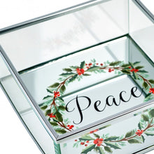 Load image into Gallery viewer, 6" Glass Christmas Vanity Tray - Silver

