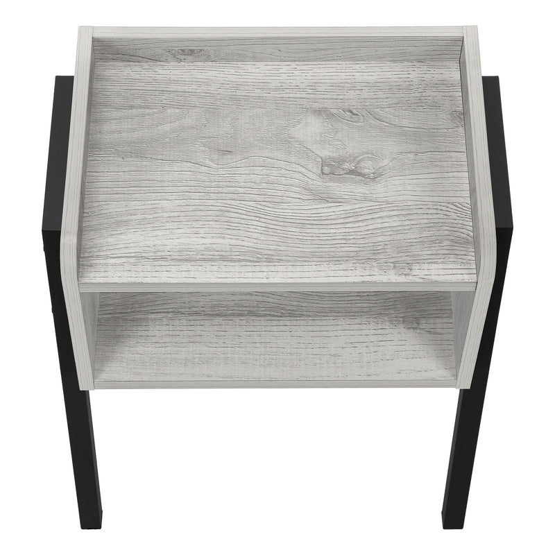 Rectangular Metal Accent Table - Gray And Black