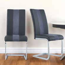 Load image into Gallery viewer, Faux Leather Dining Side Chairs (Set of 4) - Gray
