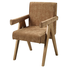 Load image into Gallery viewer, Zoey - Arm Chair (Set of 2) - Chocolate Chenille &amp; Oak
