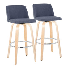 Load image into Gallery viewer, Toriano - Contemporary Fixed Height Barstool &amp; Swivel With Round Footrest (Set of 2)
