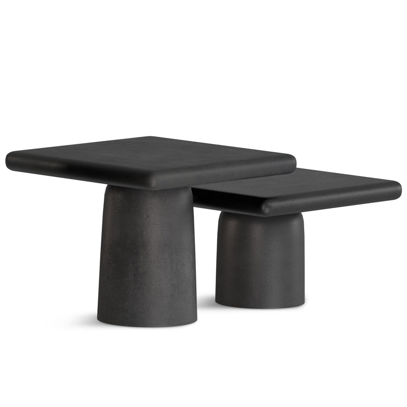 Aluminum Square End Table - Black