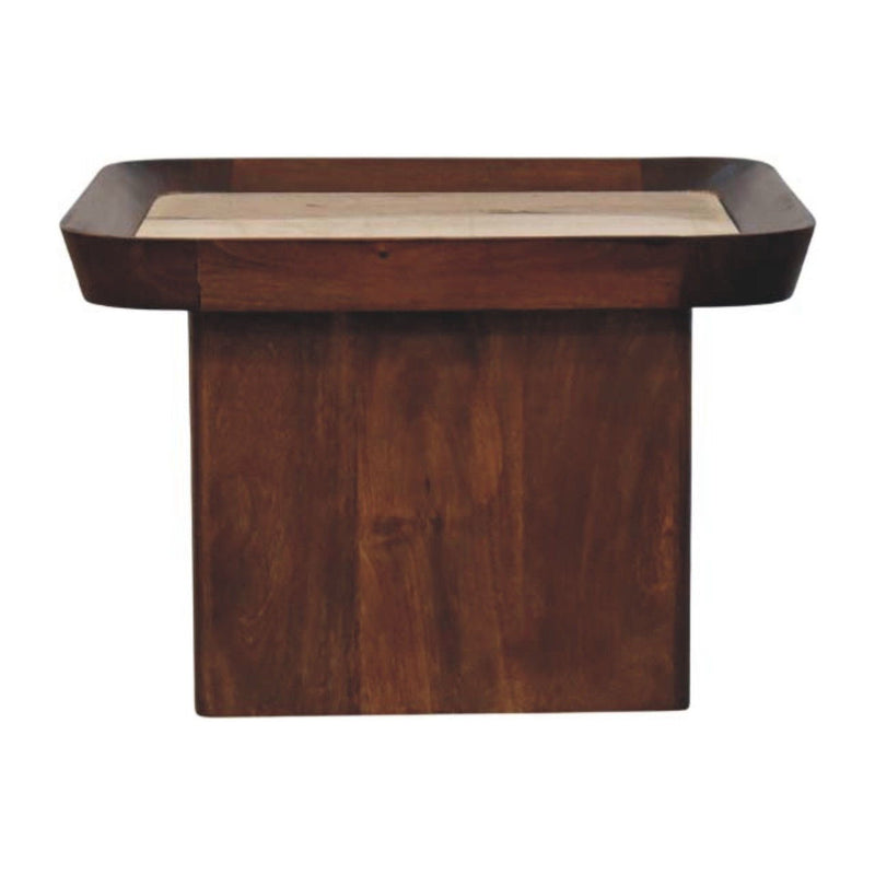 Square Coffee Table With 12 - Brown