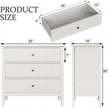 Load image into Gallery viewer, 3 Drawer Nightstand, Wide With Soft Close Slides - White
