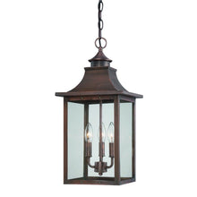 Load image into Gallery viewer, St. Charles 3-Light Acopper Patina Hanging Light - Brown
