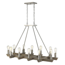 Load image into Gallery viewer, Kitchen Island Twelve Light Metal Dimmable Chandelier - Silver
