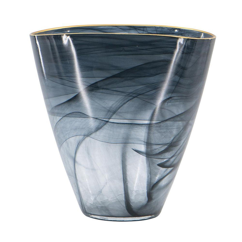 Abstract Swirl Art Table Vase - Charcoal