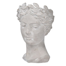 Load image into Gallery viewer, Greek Style Cement Head Planter Indoor Outdoor Home, Garden Decor - Gray
