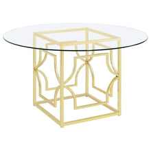 Load image into Gallery viewer, Krista - Round Glass Top Dining Table - Gold
