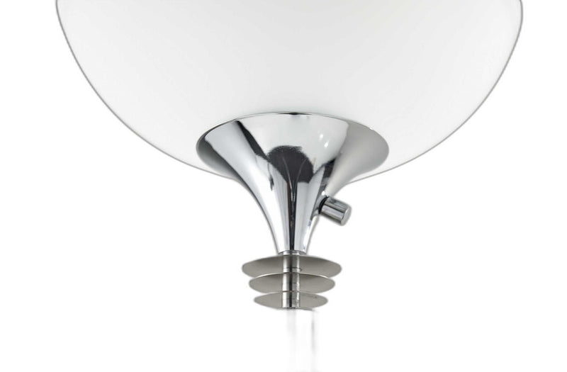 Modern Thick Pole Torchiere Floor Lamp - Silver