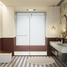 Load image into Gallery viewer, Frameless Single Sliding Shower Doors With Towel Rail &amp; Handle
