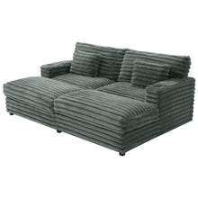 Load image into Gallery viewer, Oversized Double Chaise Lounge Sofa Bed With USB Ports And Cup Holders

