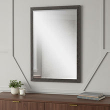 Load image into Gallery viewer, 31" Solid Wood Framed Accent Mirror - Dark Brown
