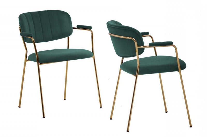 Modern Dining Chairs (Set of 2) - Green