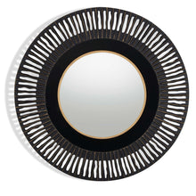 Load image into Gallery viewer, 36" Metal Round Pierced Accent Mirror - Black
