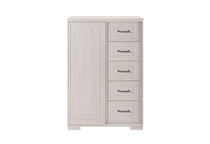 Wood Five Drawer Dresser (766595) - Beige