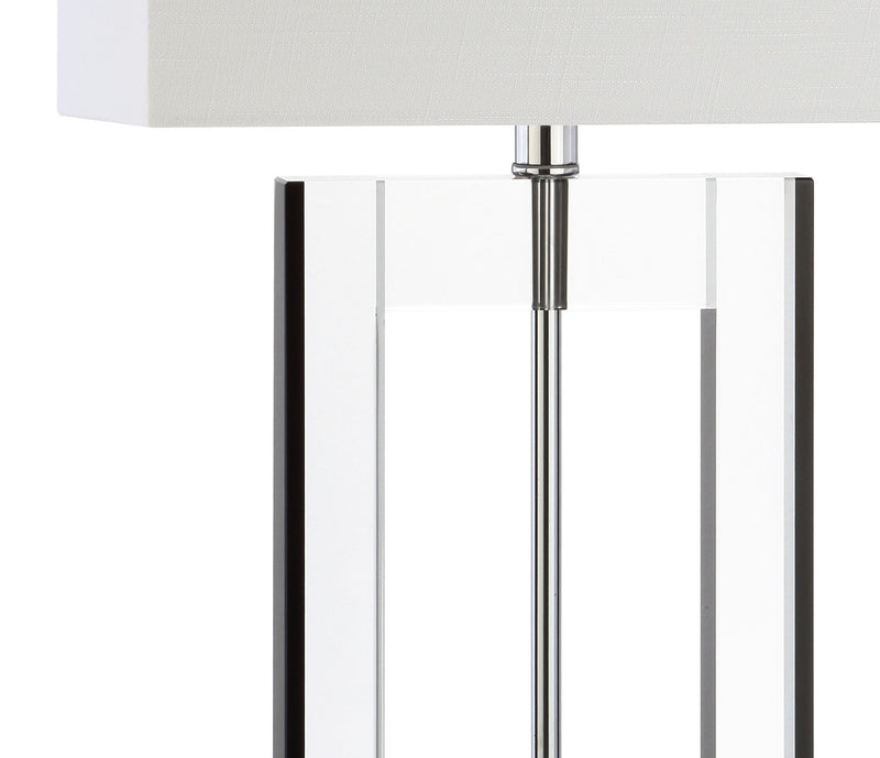 26" Novelty Table Lamp LED With Drum Shade - Clear