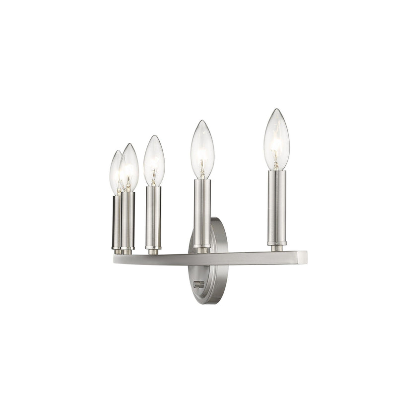 Metal Vanity Flush Mounted Sconce - Silver