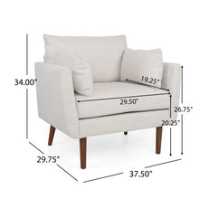Load image into Gallery viewer, Luminate - Upholstered Fabric Club Chair With Tapered Legs And 2 Accent Pillows
