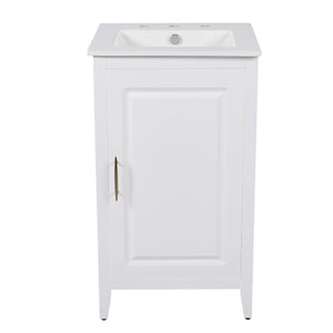 Modern Bathroom Vanity With Sink, Functional Drawer, Soft- Closing Door