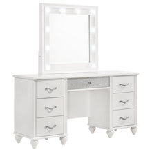 Load image into Gallery viewer, Charlotte - 7 Drawer Vanity Desk With LED Mirror - White
