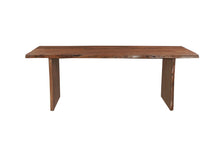 Load image into Gallery viewer, 96" Solid Wood Live Edge Sled Base Dining Table - Brown
