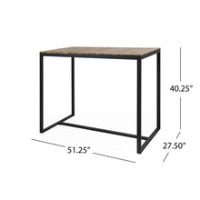 Load image into Gallery viewer, Ernesto - Outdoor Industrial Acacia Wood Bar Table
