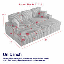Load image into Gallery viewer, 3 Seater Sofa With 2 Ottomans For Living Room
