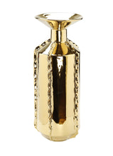 Load image into Gallery viewer, Trumpet Table Vase With Sculptural Details - Gold
