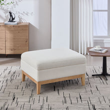 Load image into Gallery viewer, Upholstered Storage Ottoman With Reversible Lid Coffee Table, Foot Stool
