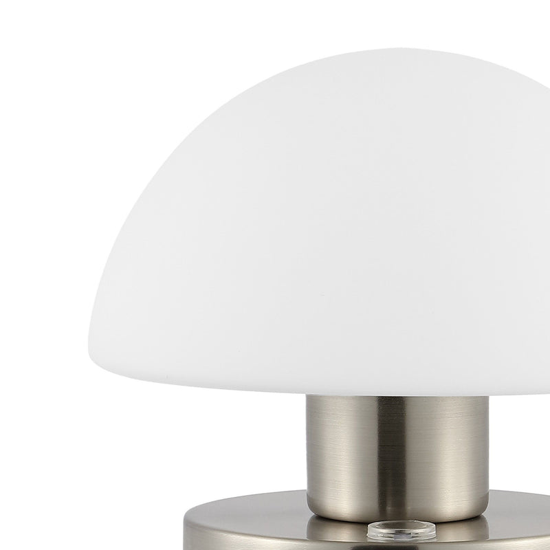 Novelty USB Table Lamp With Dome Shade - Nickel