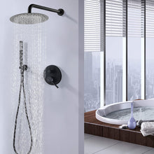 Load image into Gallery viewer, Elegant 10" Round Rain Shower Head And Handheld Set With Adjustable Tilt And Dual Modes
