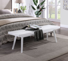 Load image into Gallery viewer, Larwich - Solid Wood Slatted Bench - White
