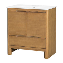 Load image into Gallery viewer, Softened Modern Bathroom Vanity With Sink
