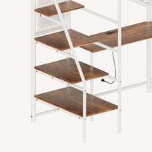 Load image into Gallery viewer, Metal Loft Bed With Built - In Charging Station And LED Light
