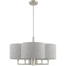 Load image into Gallery viewer, 18'' Six-Light Dimmable Chandelier With Shades - Nickel
