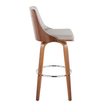 Load image into Gallery viewer, Gianna - Mid Century Modern Fixed Height Barstool With Swivel With Round Footrest (Set of 2)
