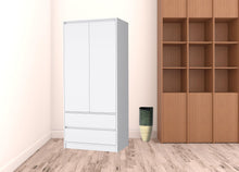 Load image into Gallery viewer, Accent Cabinet Soft Close With Multiple Shelves And Two Drawers - White
