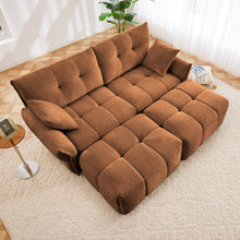 Load image into Gallery viewer, Sofa Set With Ottoman And Pillows, Textured, High Resilience Cushions
