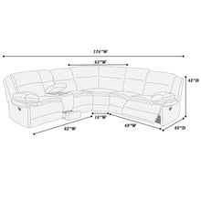 Load image into Gallery viewer, U-Shaped Sectional Sofa With Console Cup Holder, Storage Drawer, Manual Reclining
