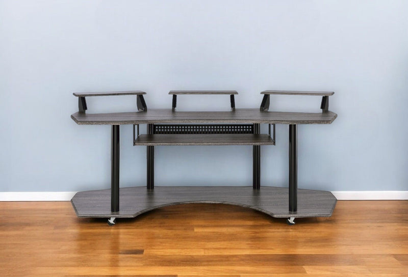 Music Recording Studio Desk - Black / Gray