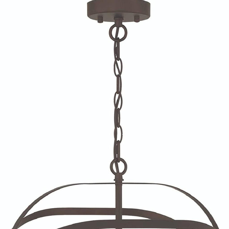 Candle Style Four Light Metal Dimmable Chandelier - Bronze