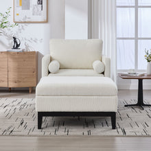 Load image into Gallery viewer, Farmhouse Upholstered Accent Chair With Ottoman, Reversible Lid Coffee Table
