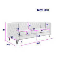 Load image into Gallery viewer, Modern Sofa With Button Tufting, Upholstered Couch For Living Room
