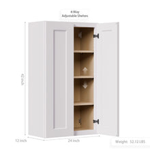 Load image into Gallery viewer, Shaker Wall Cabinet With Soft-Close Doors, Adjustable Shelves
