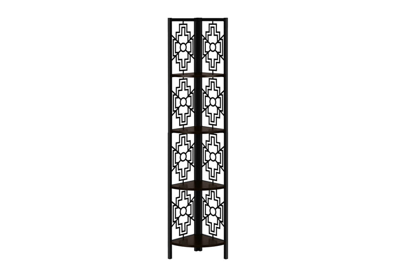 Four Tier Corner Bookcase (376535) - Espresso